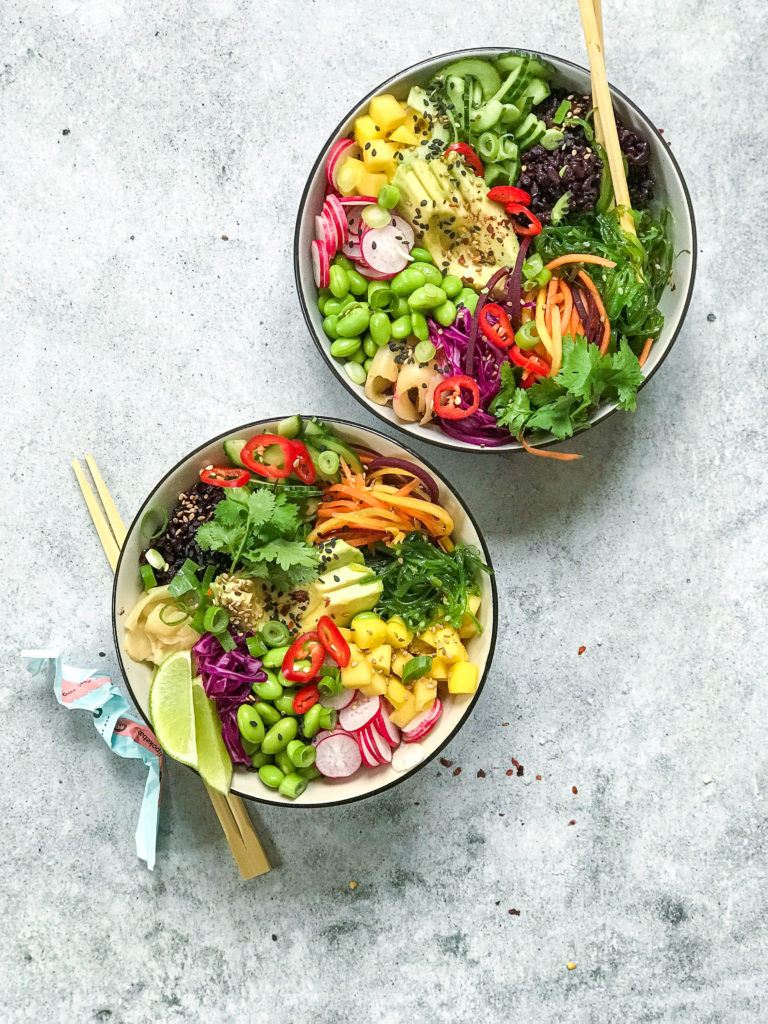 veganske sushobowls wasabi mayo