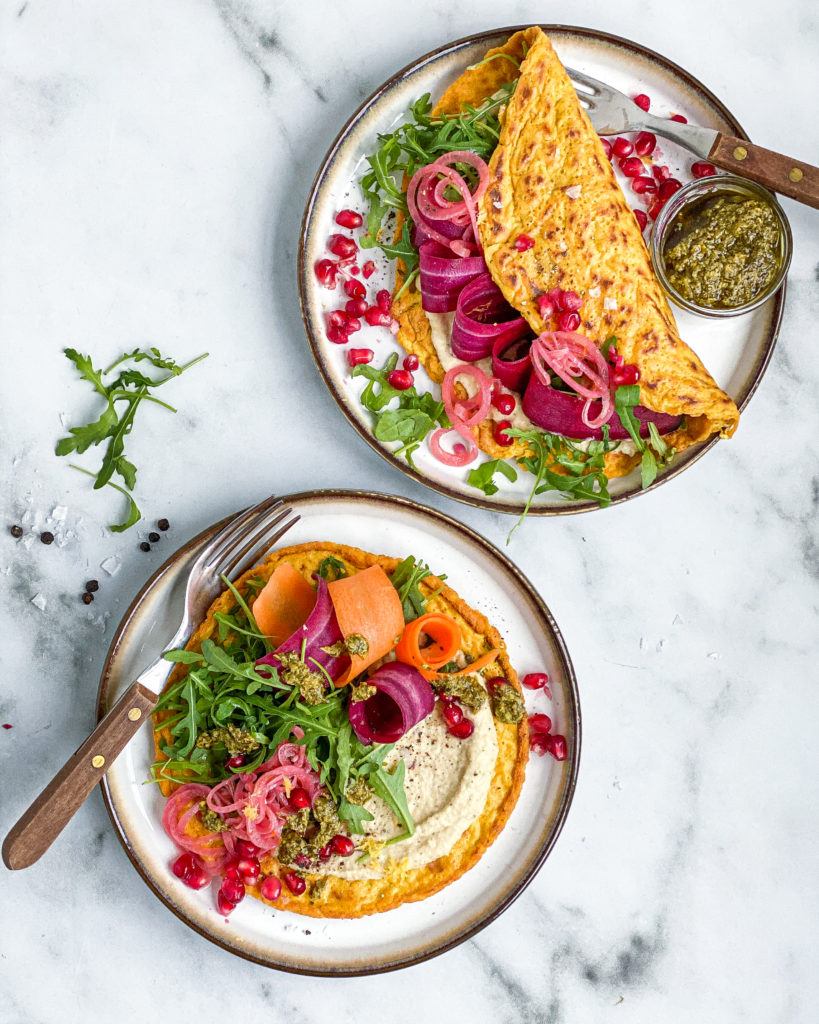 vegansk omelet