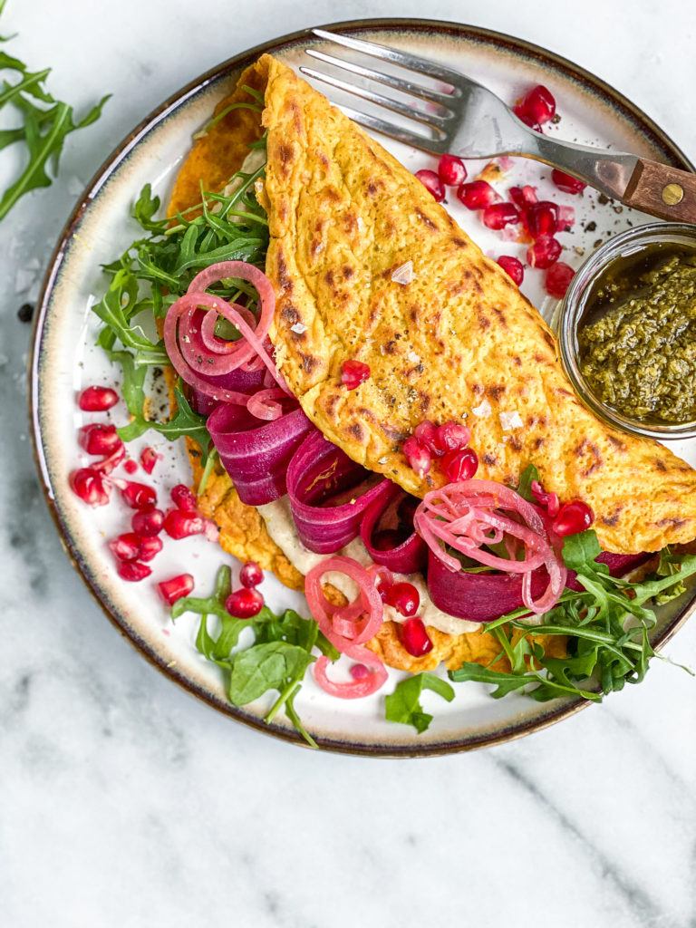 vegansk omelet
