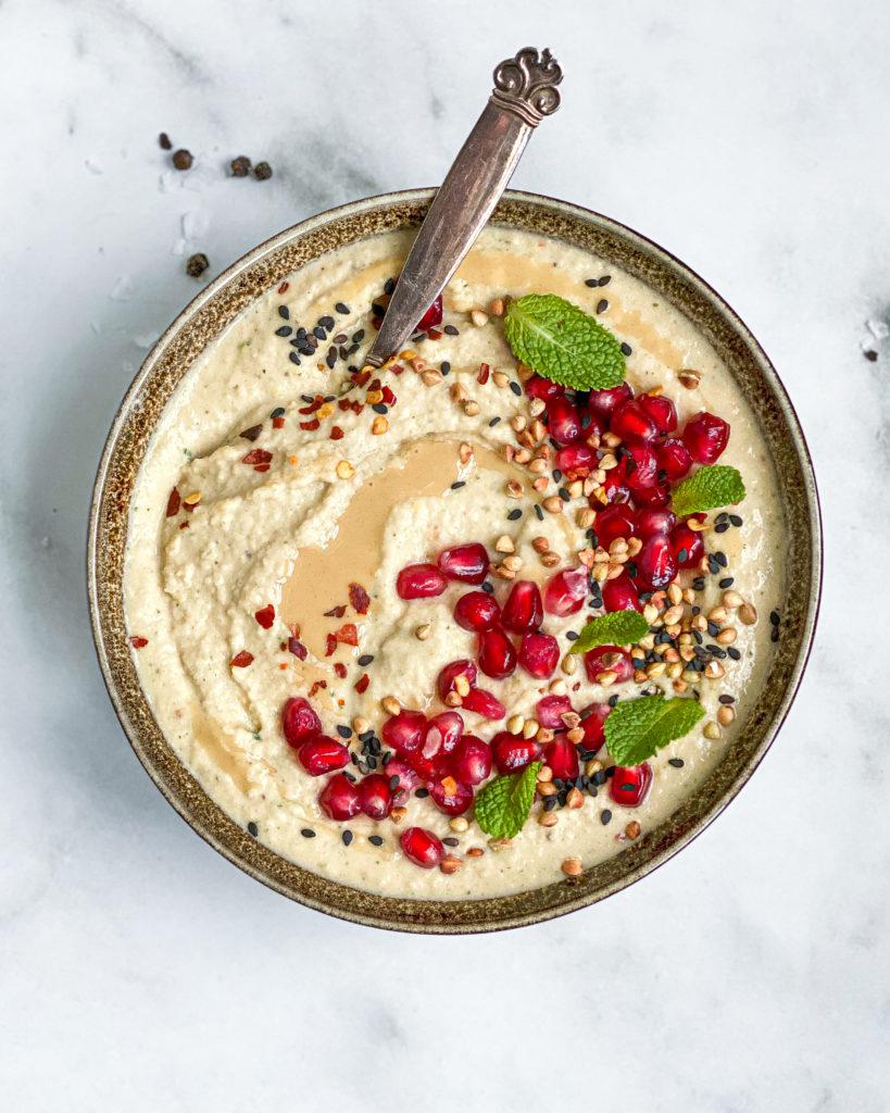 butterbean hummus i skål