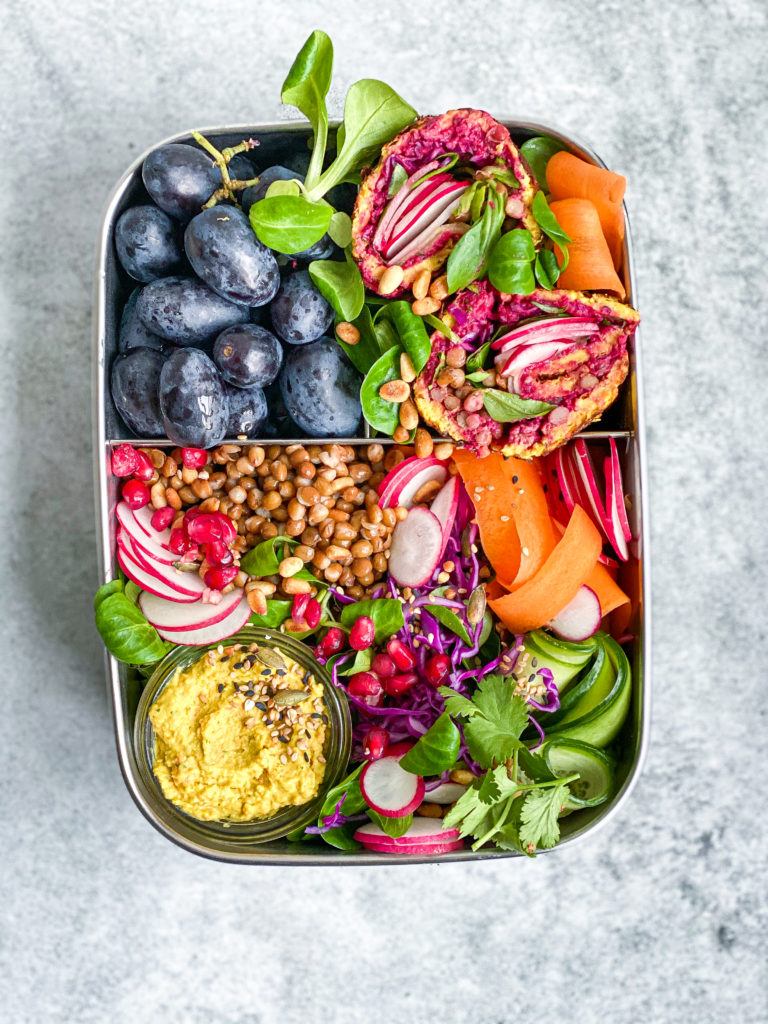 linsehummus med gulerod madpakke