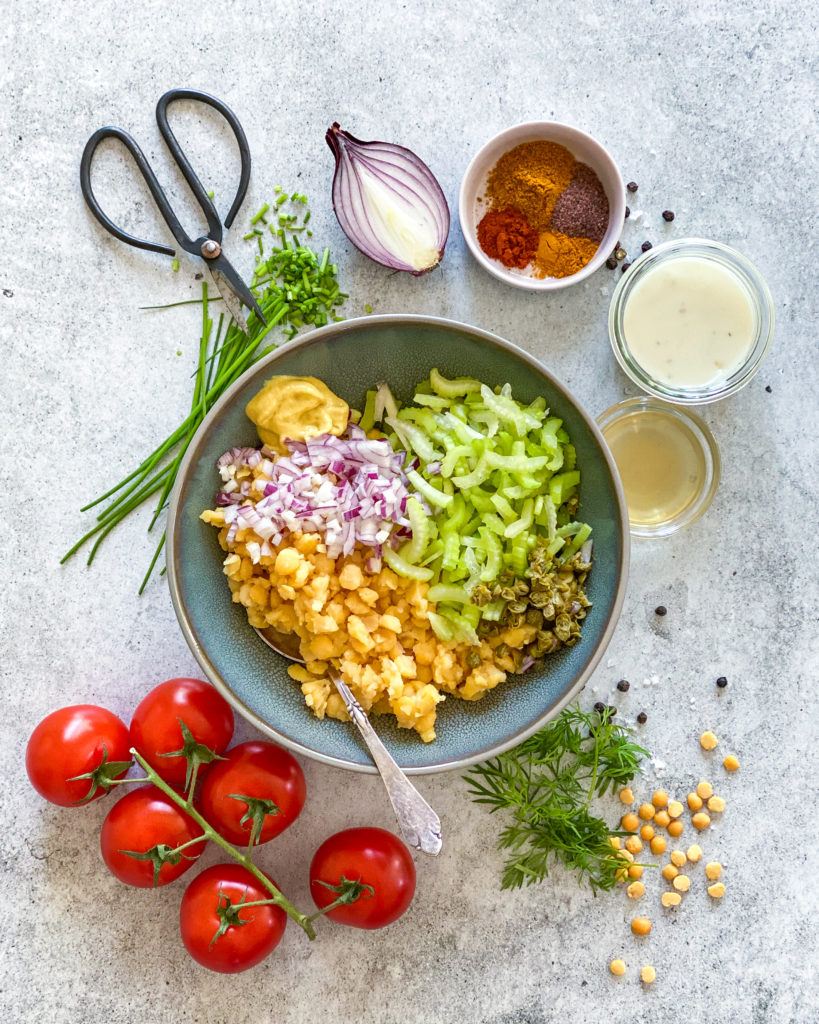 vegansk æggesalat ingredienser