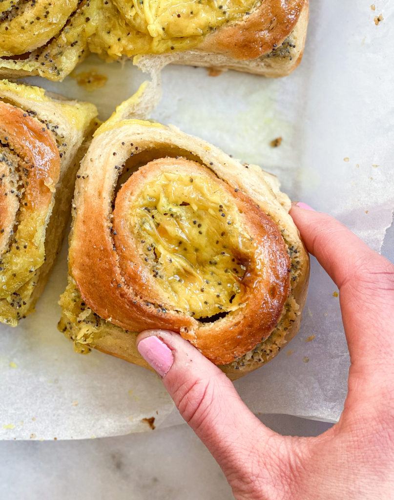 veganske snegle med marcipanremonce og lemoncurd