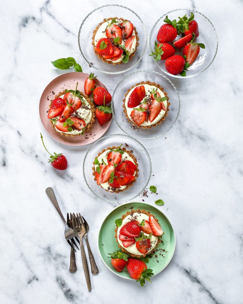 vegansk jordbærtærte