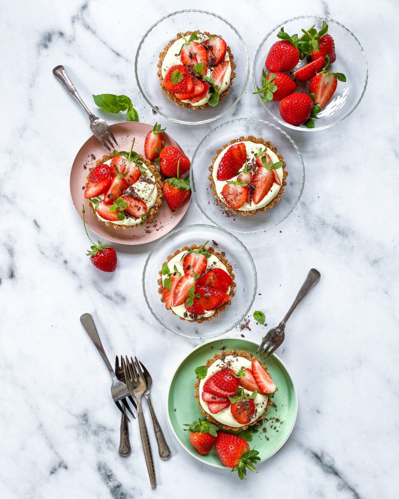 vegansk jordbærtærte