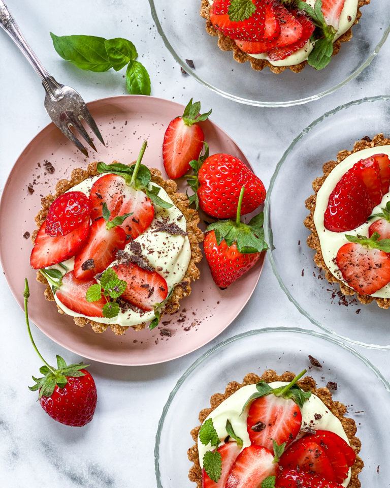 vegansk jordbærtærte