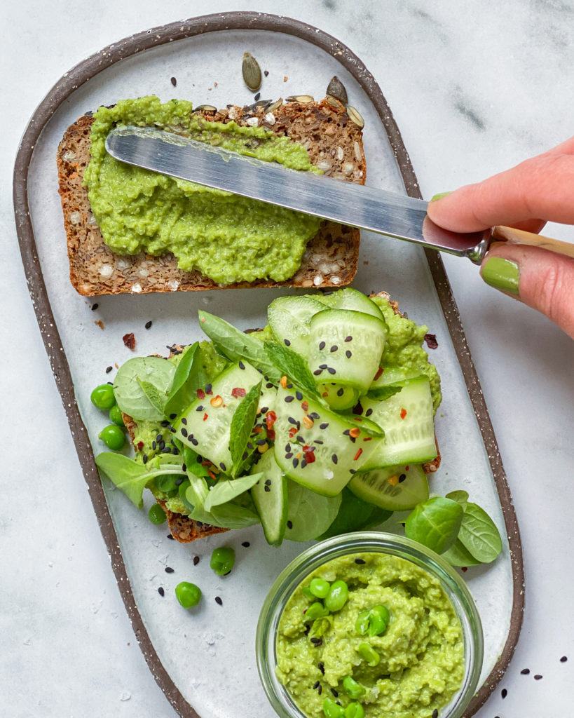 vegansk ærtedip