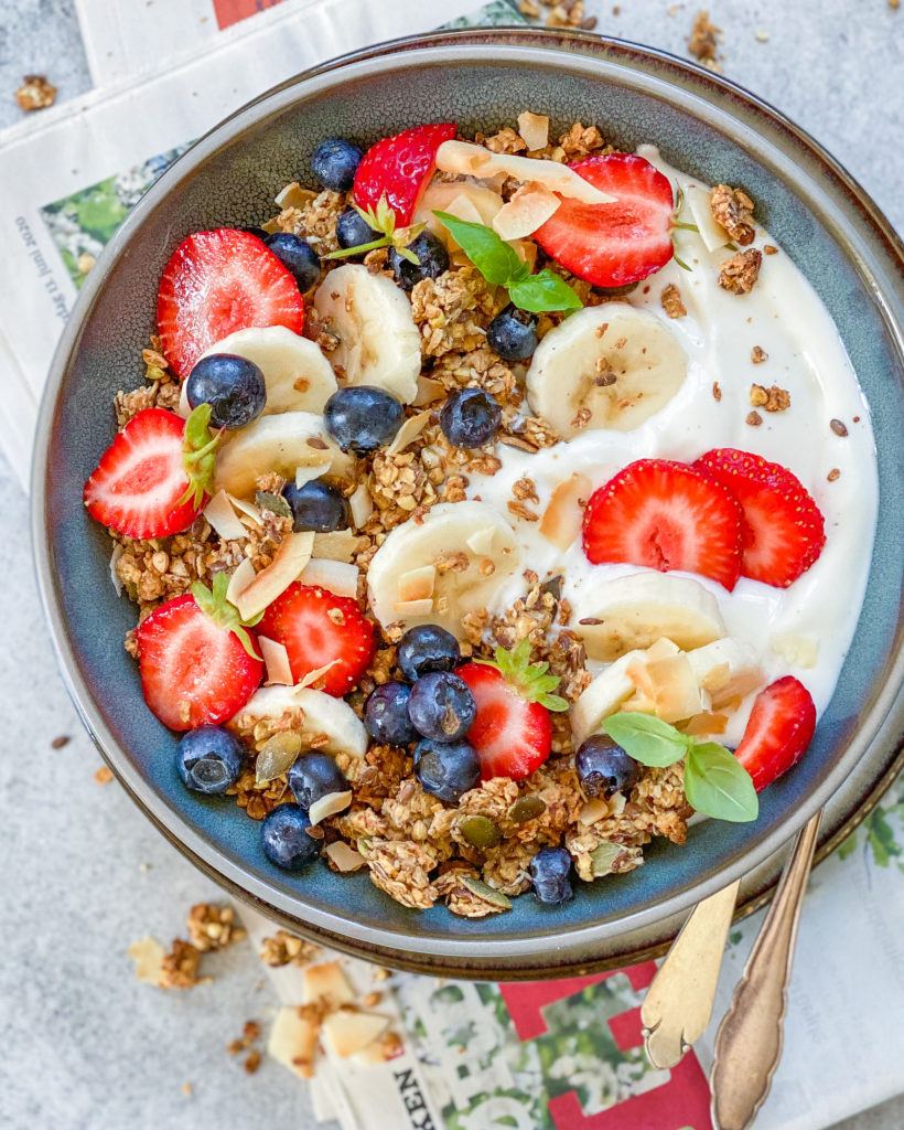 banan granola med aquafaba