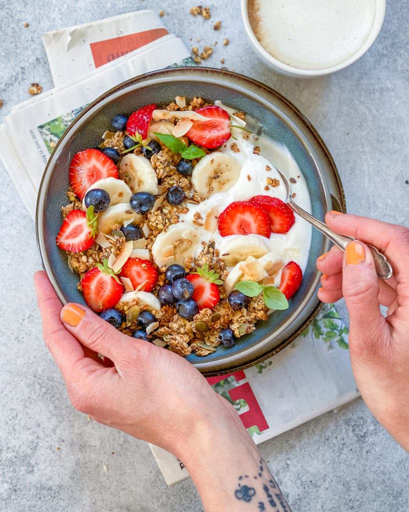 banan granola med aquafaba