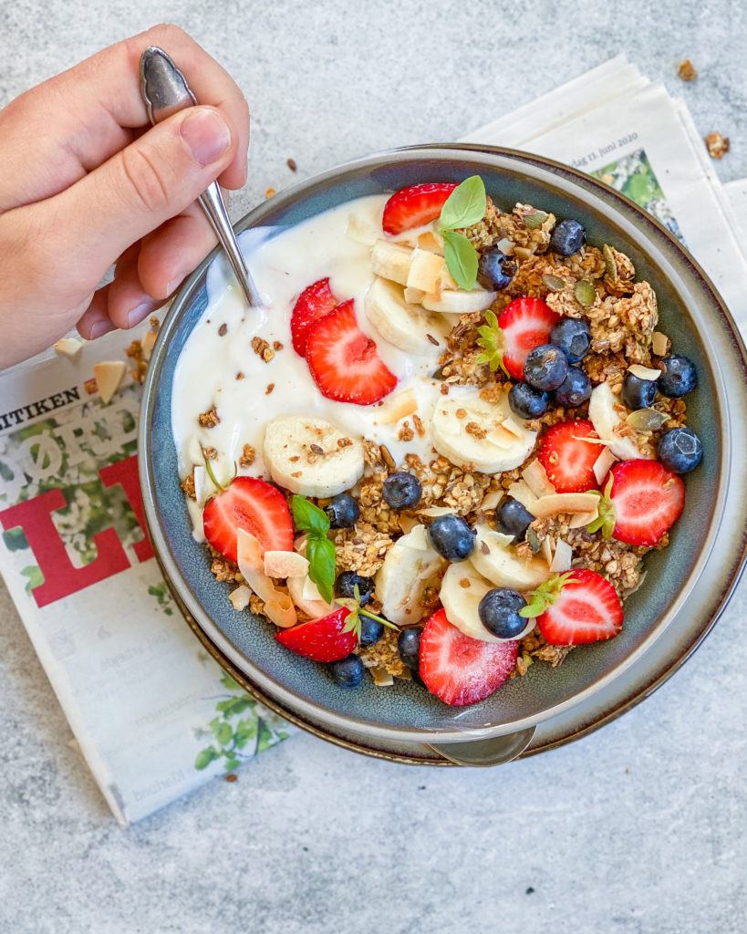 banan granola med aquafaba