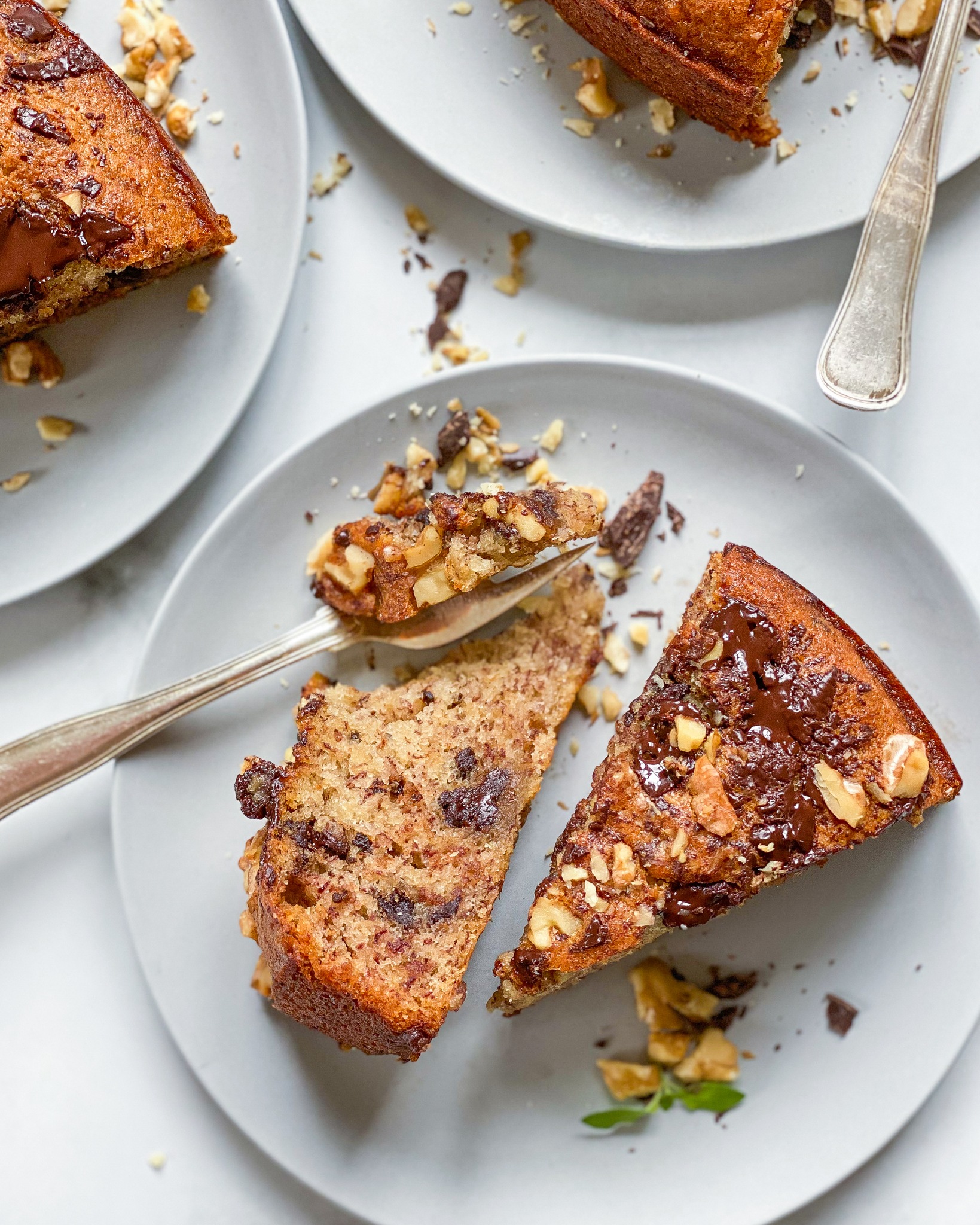 vegansk banankage med chokolade