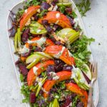 Linsesalat med bagt græskar og ranch dressing