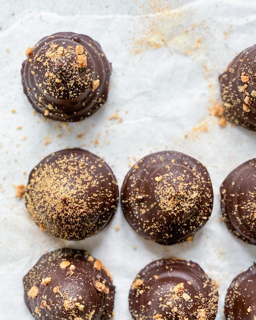 veganske flødeboller oppefra
