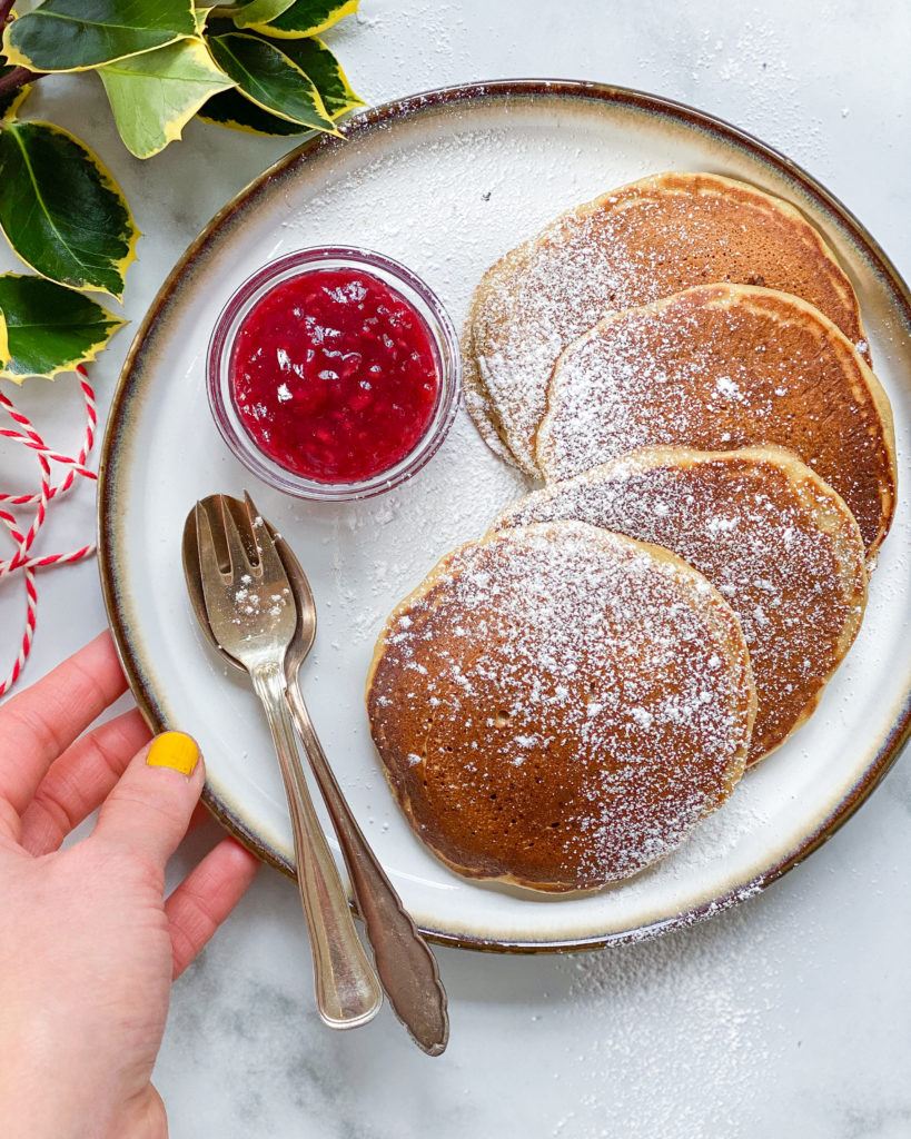 veganske æbleskiver som pandekager