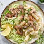 blomkålspasta med vegansk parmesan