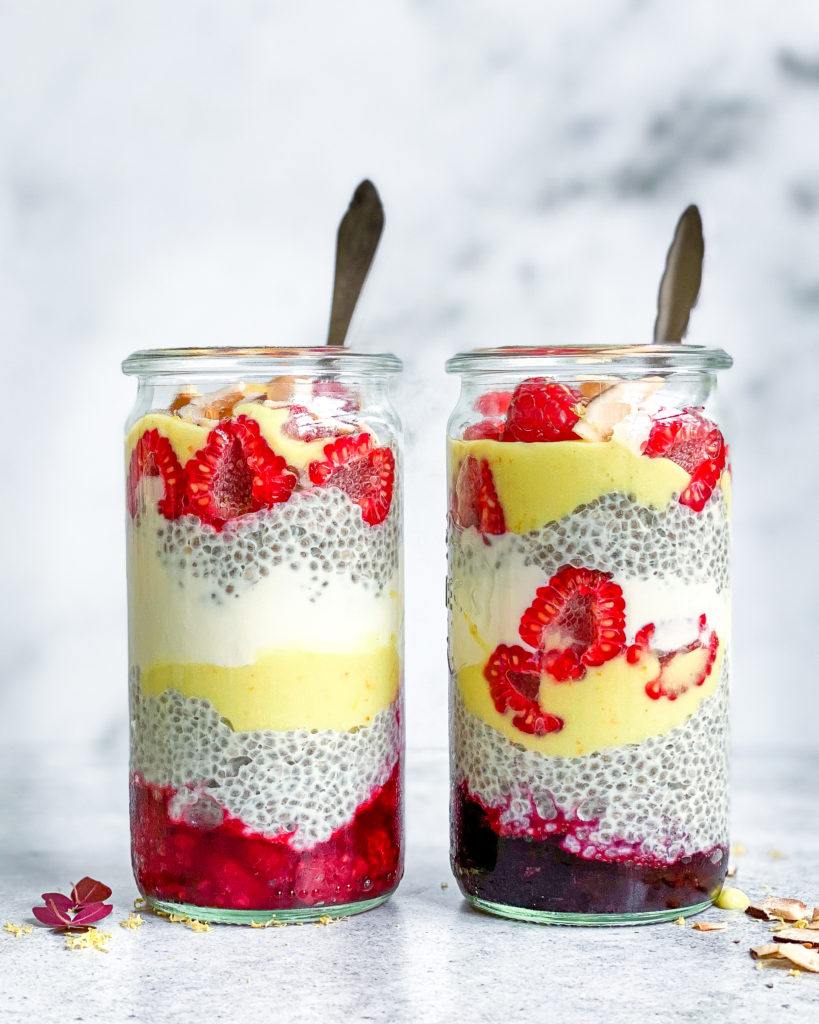vegansk chiagrød opskrift med yoghurt