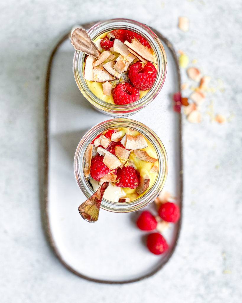 vegansk chiagrød oppefra