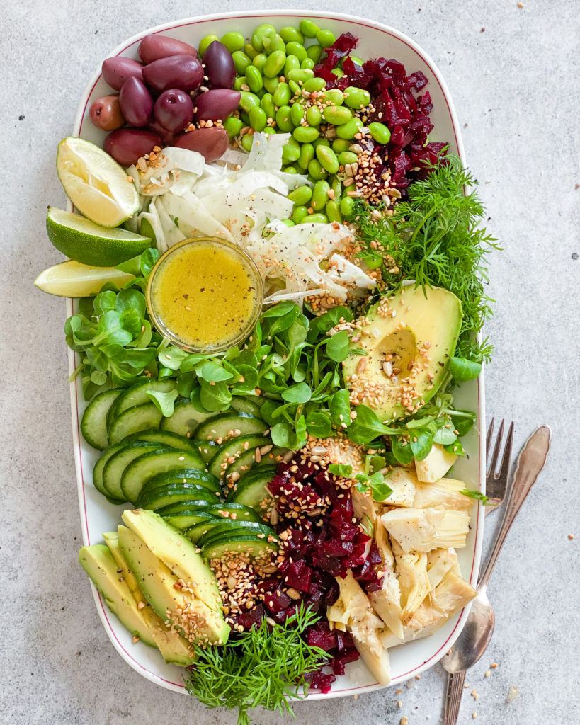 forårssalat med fennikel, rødbede og limevinaigrette