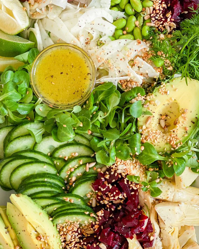 forårssalat med fennikel og limevinaigrette