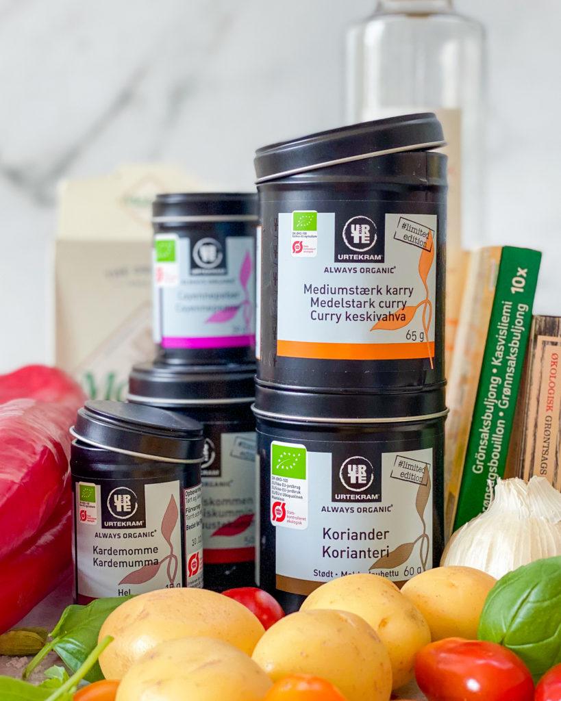 vegansk basislager krydderier
