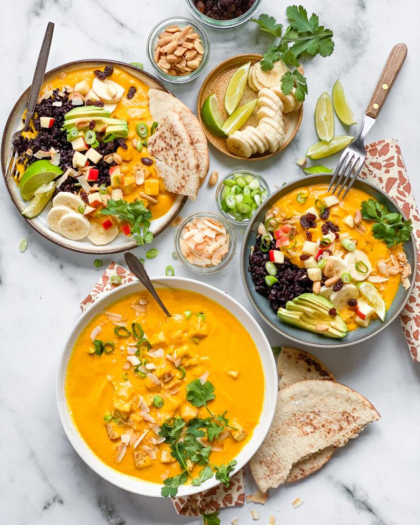 vegansk ristaffel med tofu