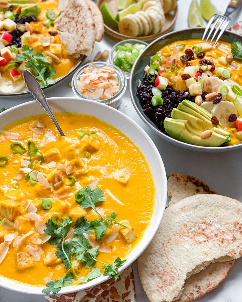 vegansk ristaffel med tofu