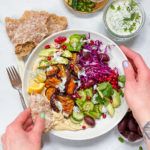 bagte auberginer med pita