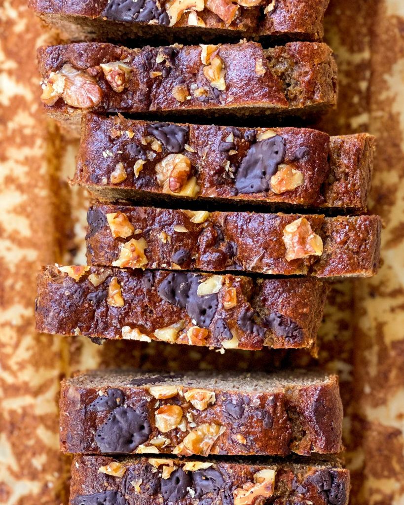 glutenfri bananbrød close up