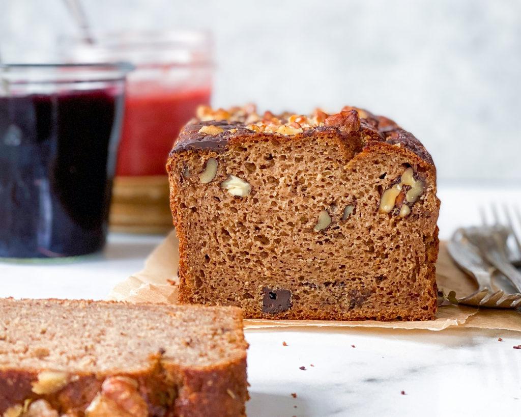 glutenfri vegansk bananbrød
