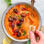 hummus med bagte peberfrugter