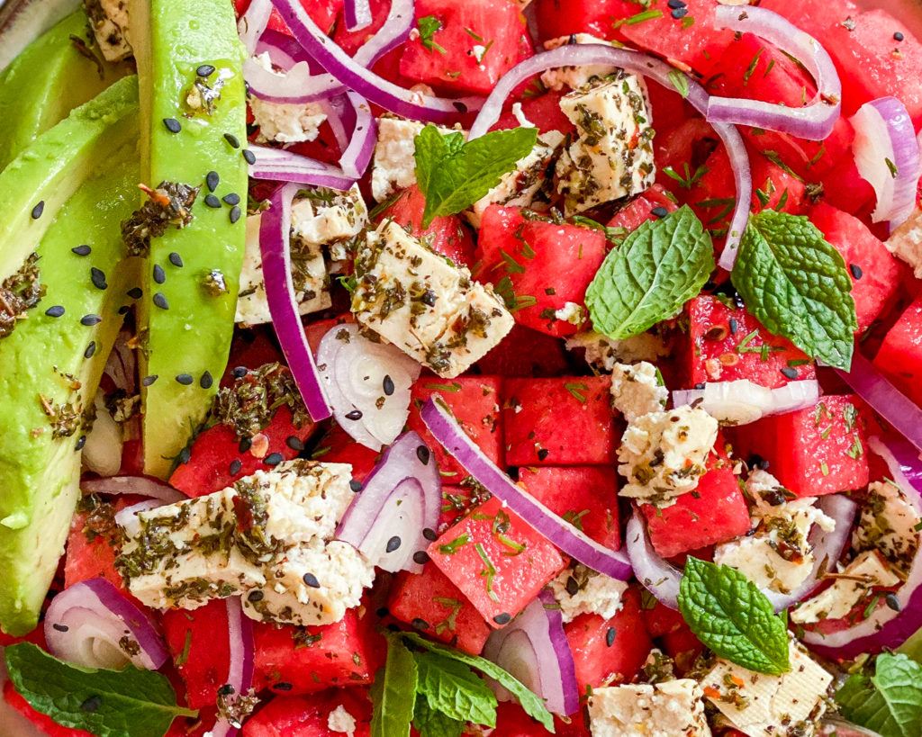 vandmelonsalat close up