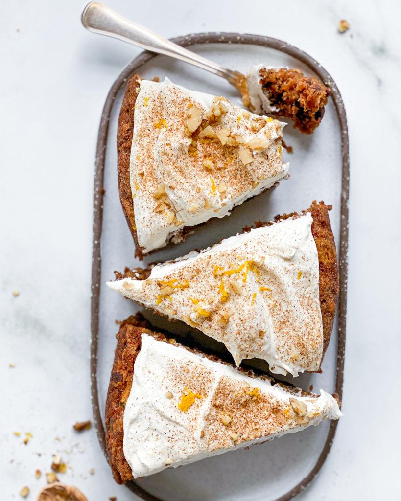 stykker vegansk squashkage
