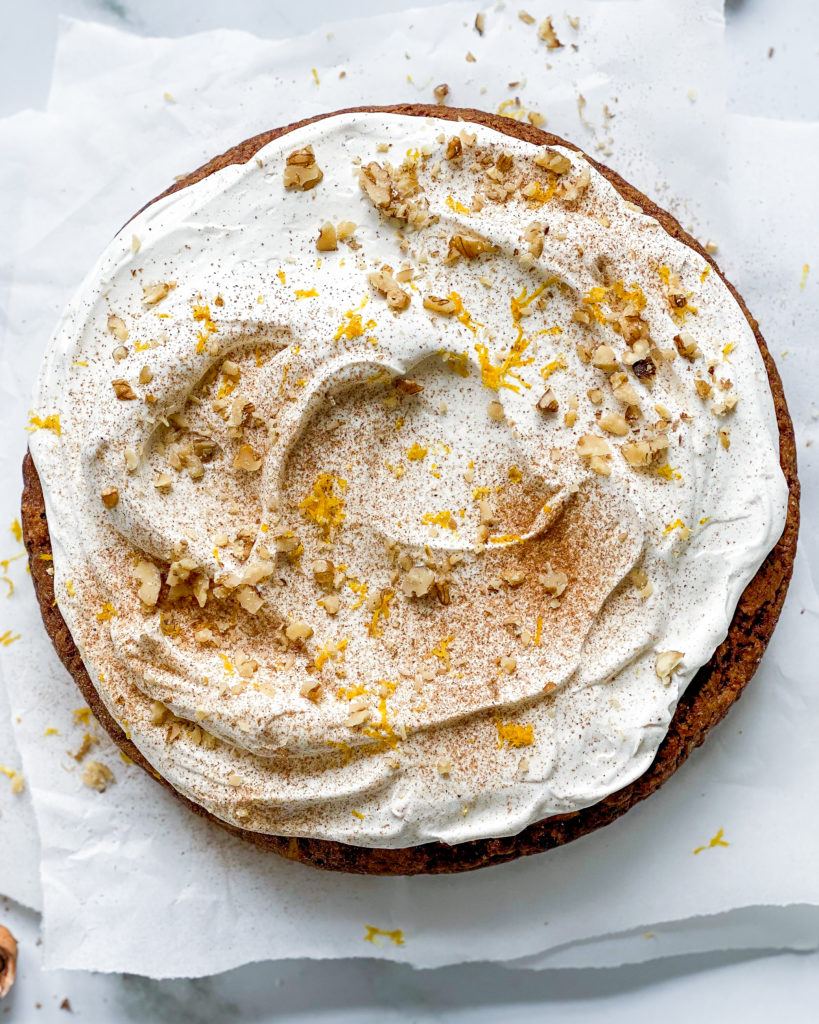 vegansk squashkage oppefra
