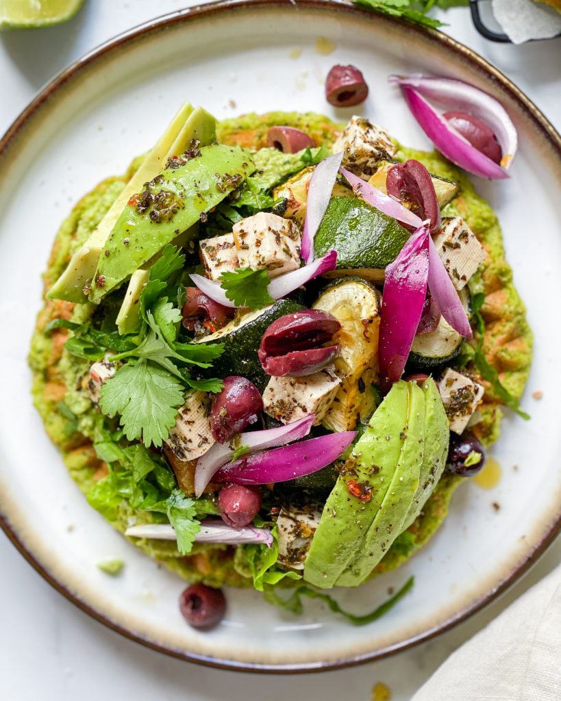 veganske grønne madvafler