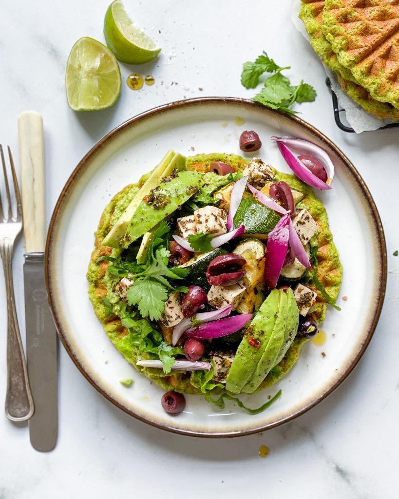 veganske madvafler med tilbehør