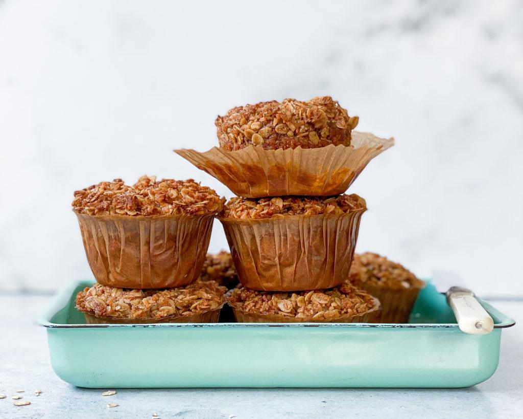 veganske græskarmuffins med crumble