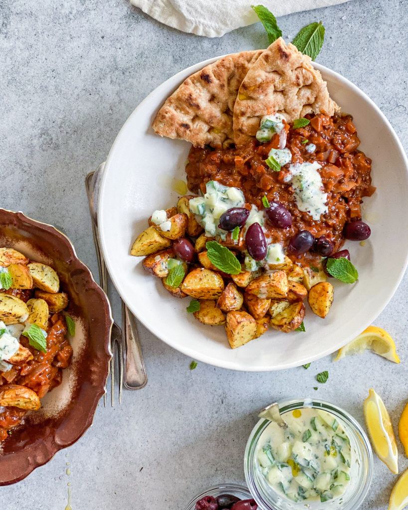 beluga bolognese med pulled aubergine