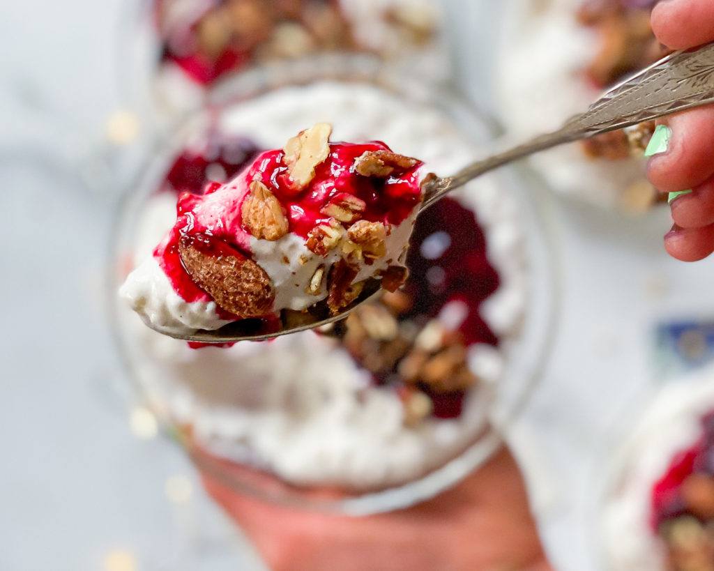 vegansk risalamande på ske