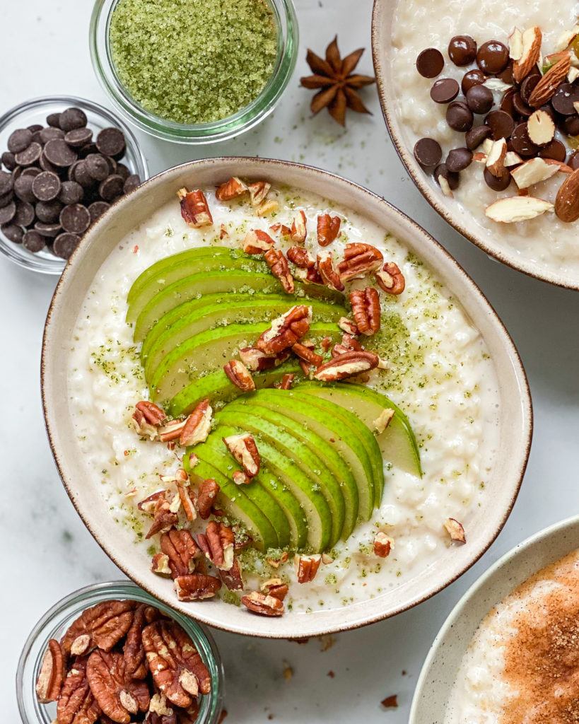 vegansk risengrød med myntesukker