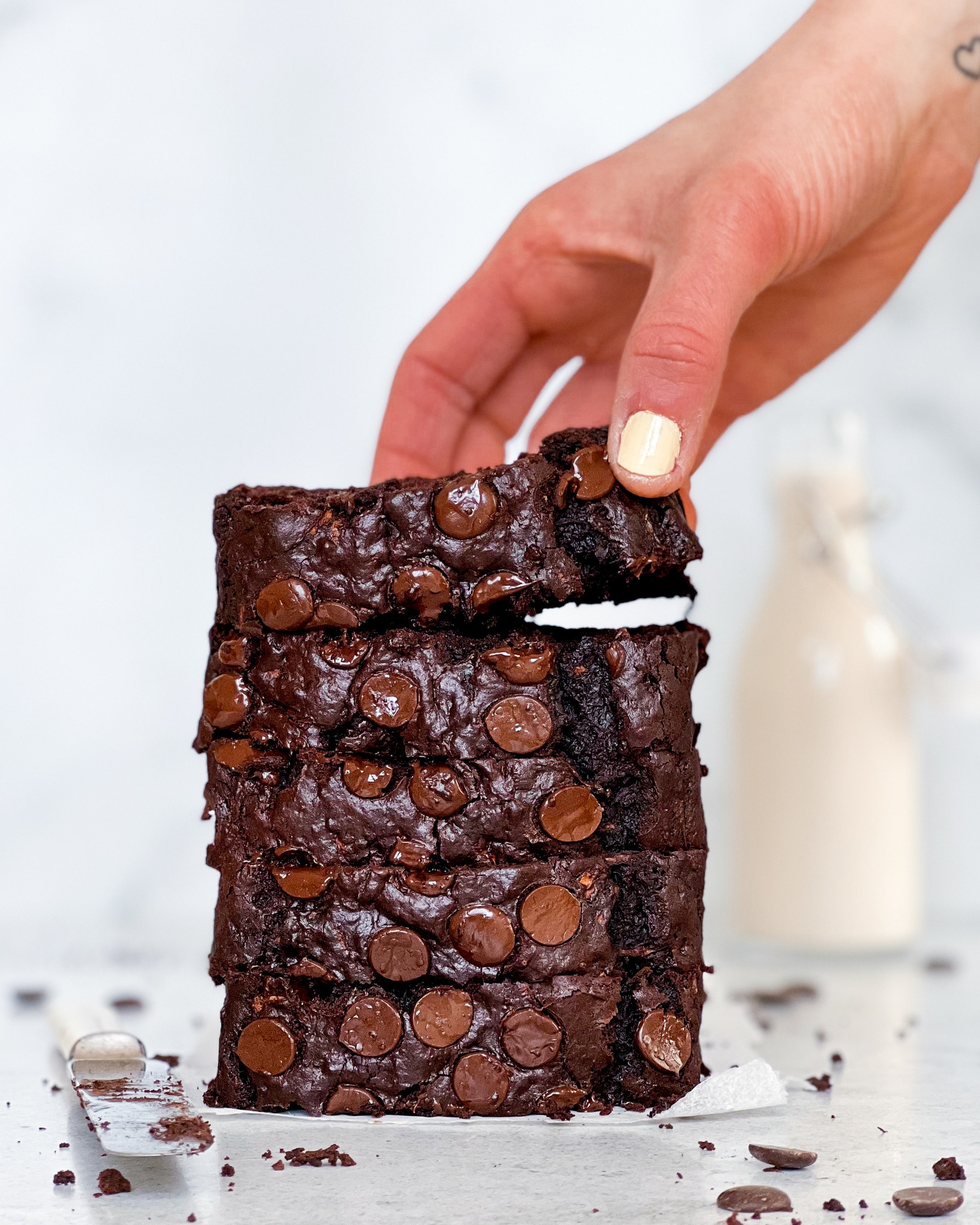 svampet squashkage med chokolade
