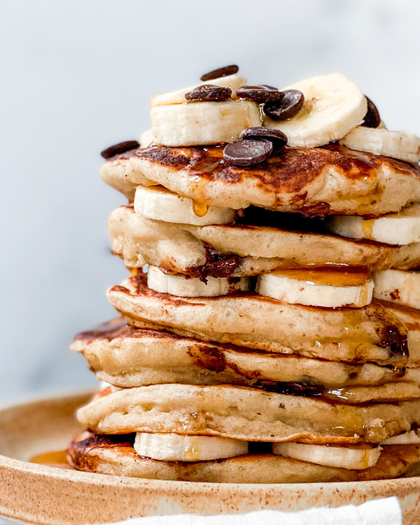 bananpandekager med chokolade