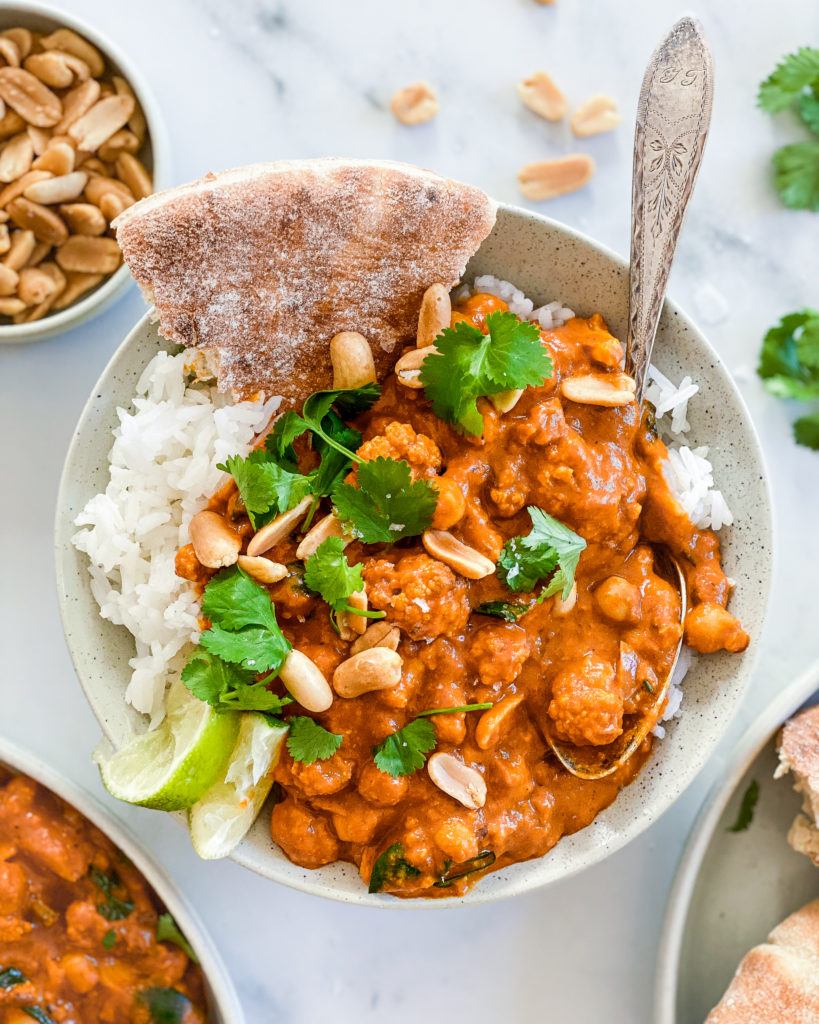 vegansk blomkålscurry med kikærter