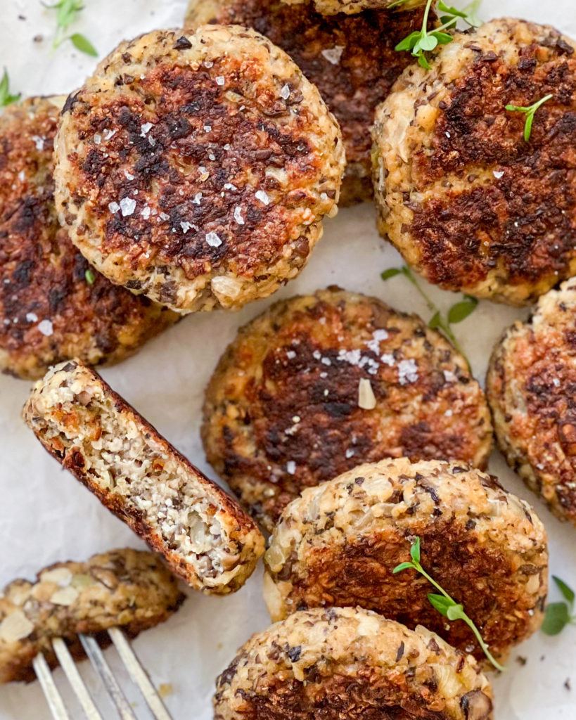 veganske frikadeller med champignon tofu