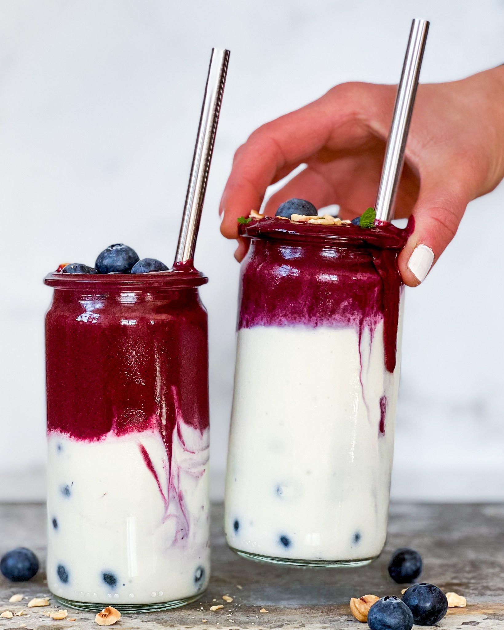 blåbærsmoothie med banan