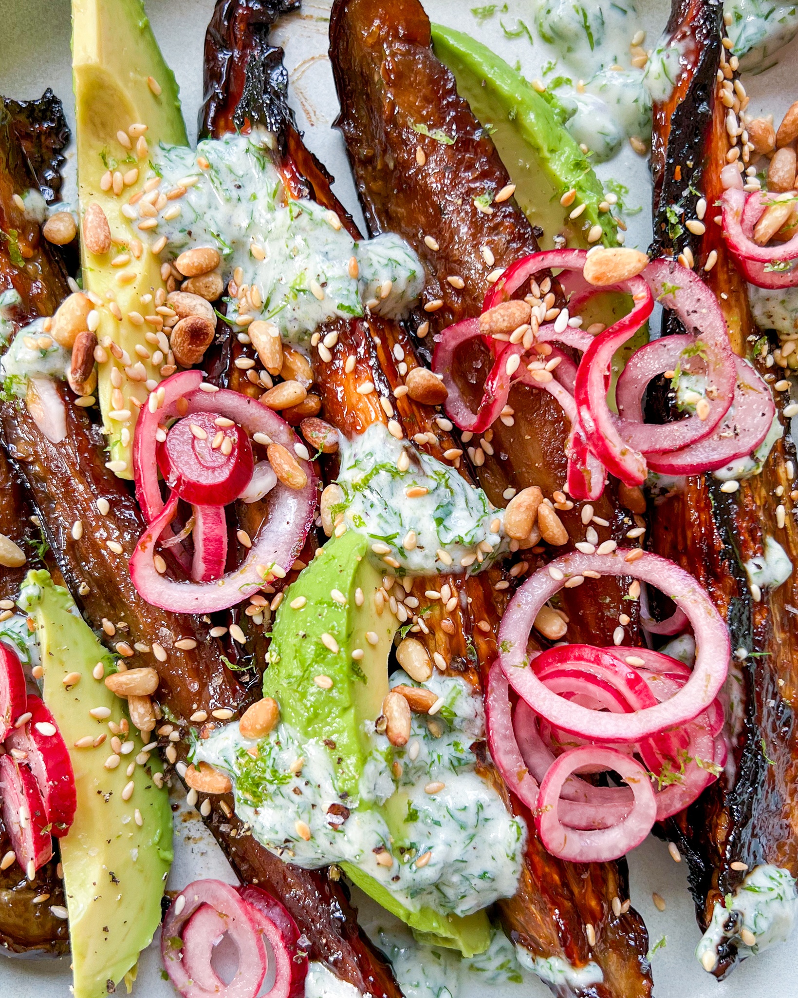 aubergine i ovn med marinade