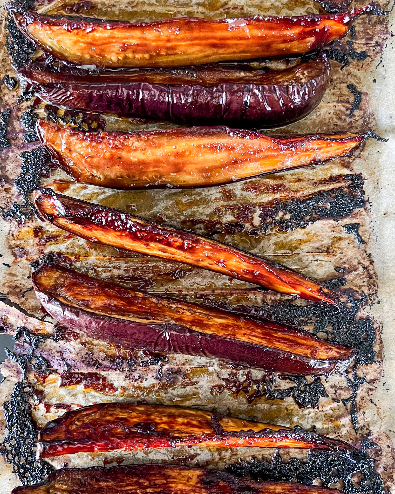aubergine i ovn med misomarinade