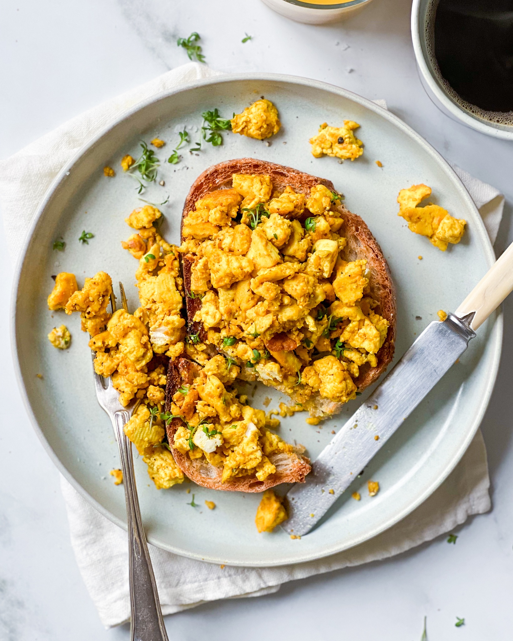 veganske scrambled tofu