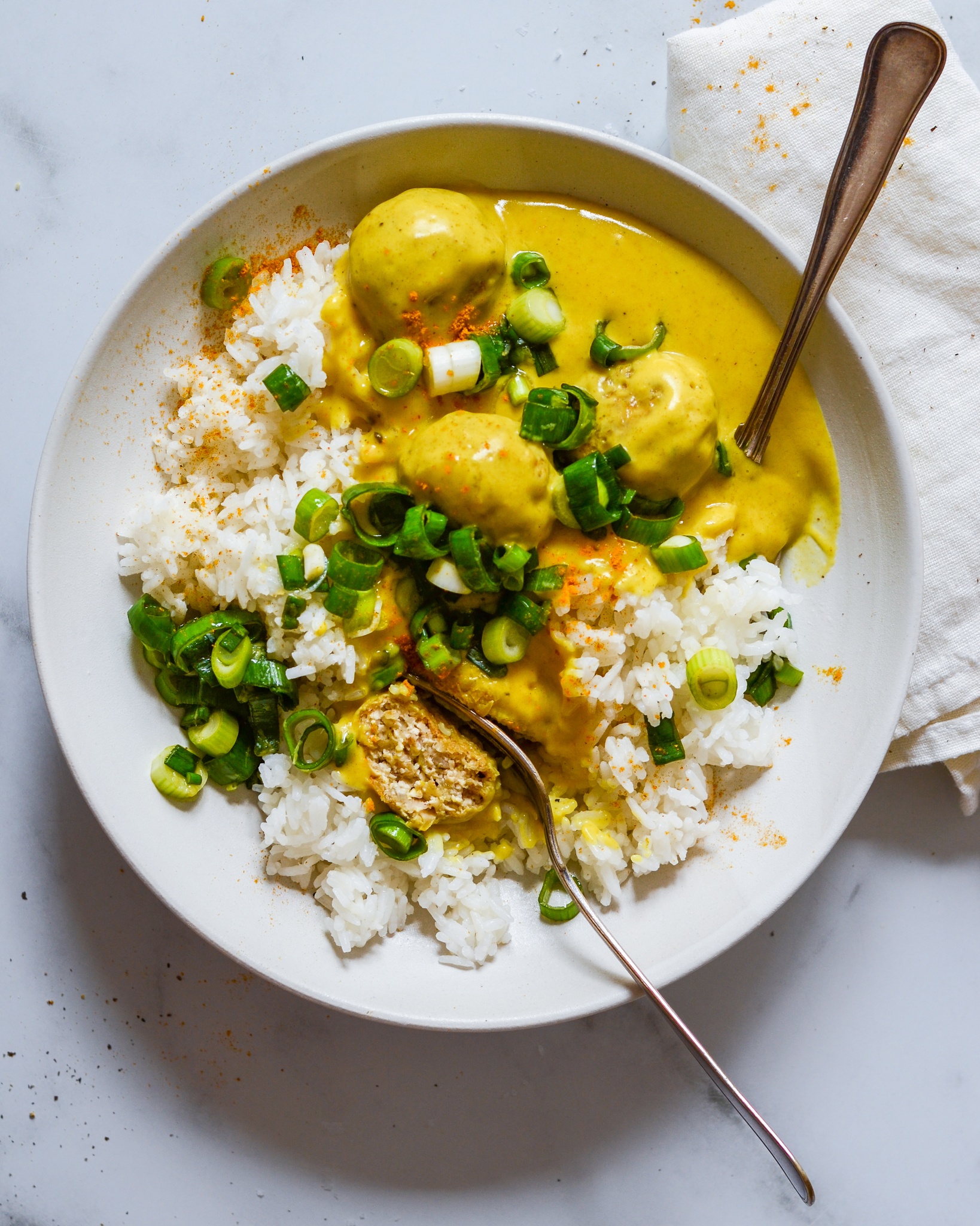 veganske boller i karry