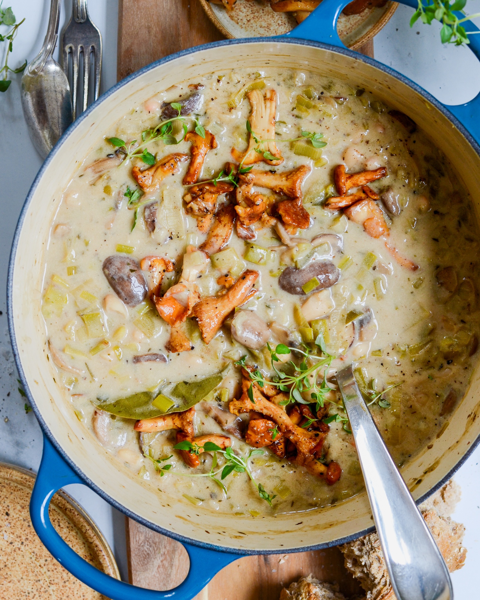 vegetarisk stroganoff med svampe