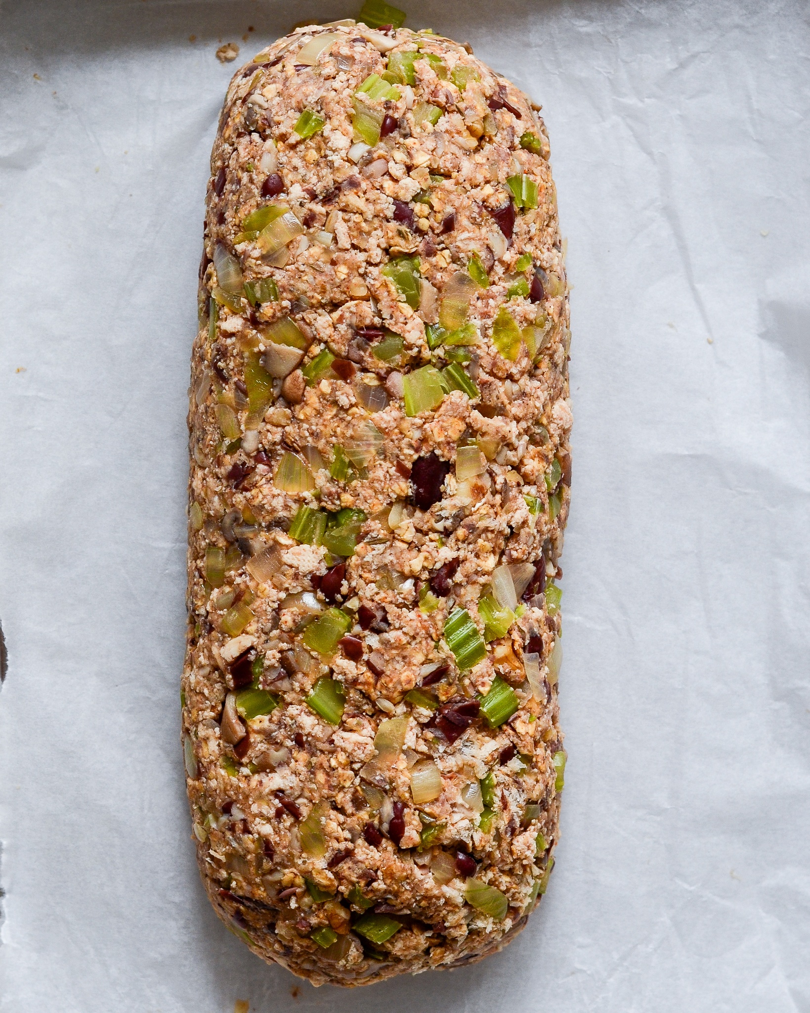 vegansk farsbrød før bagning